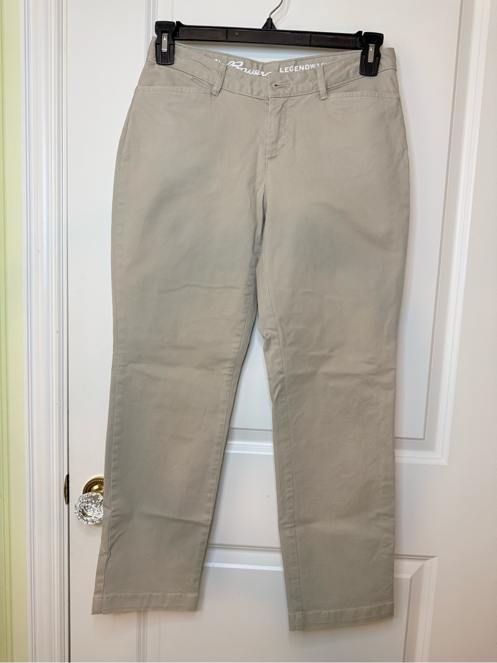 Eddie Bauer Khaki Straight-Leg Pants